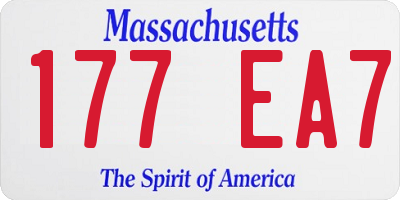 MA license plate 177EA7
