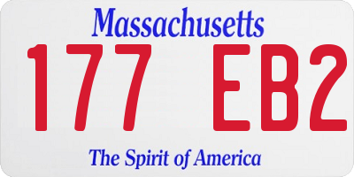 MA license plate 177EB2
