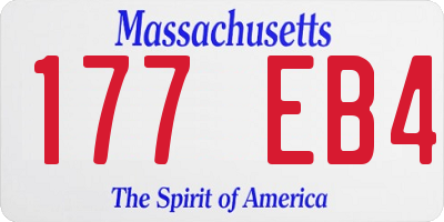 MA license plate 177EB4