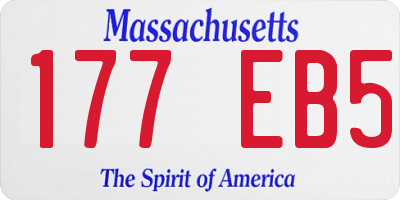 MA license plate 177EB5