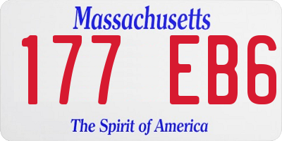 MA license plate 177EB6