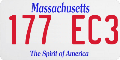 MA license plate 177EC3