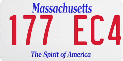 MA license plate 177EC4