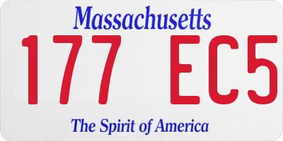 MA license plate 177EC5