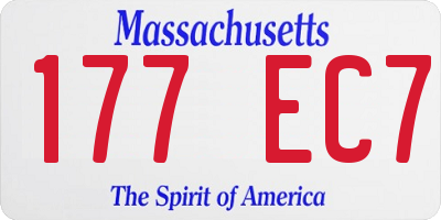 MA license plate 177EC7