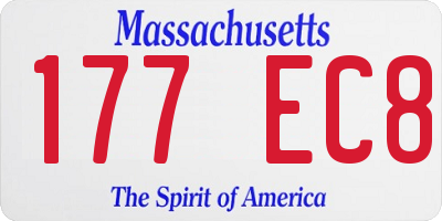 MA license plate 177EC8