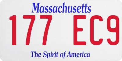 MA license plate 177EC9