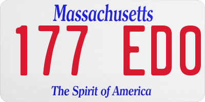 MA license plate 177ED0