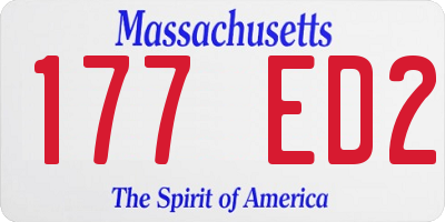 MA license plate 177ED2