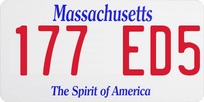 MA license plate 177ED5