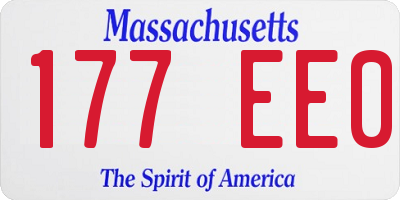MA license plate 177EE0