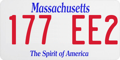 MA license plate 177EE2