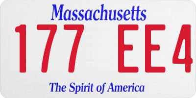 MA license plate 177EE4