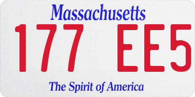 MA license plate 177EE5