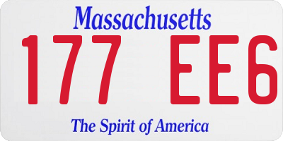 MA license plate 177EE6