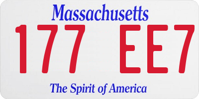 MA license plate 177EE7