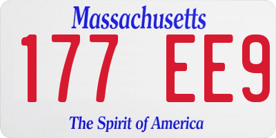 MA license plate 177EE9