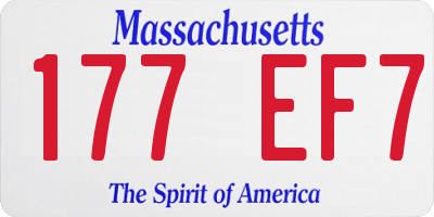 MA license plate 177EF7