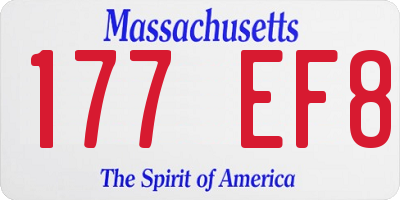 MA license plate 177EF8