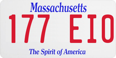 MA license plate 177EI0