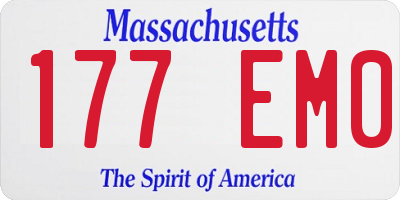 MA license plate 177EM0