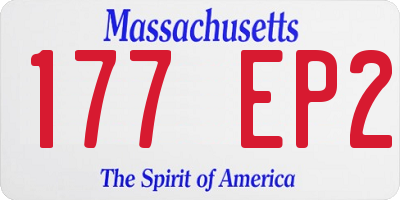 MA license plate 177EP2