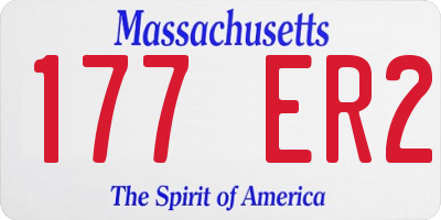 MA license plate 177ER2