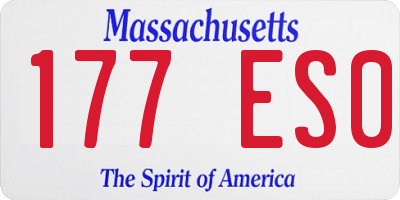 MA license plate 177ES0