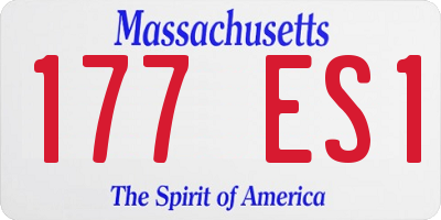 MA license plate 177ES1
