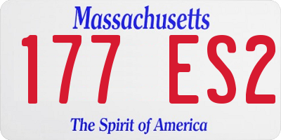 MA license plate 177ES2