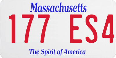 MA license plate 177ES4