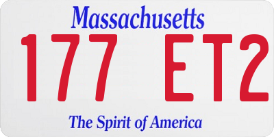 MA license plate 177ET2