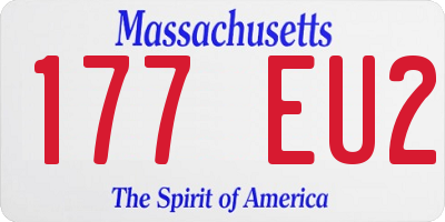 MA license plate 177EU2