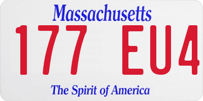 MA license plate 177EU4