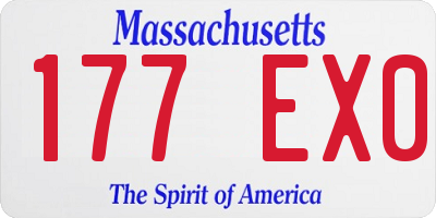 MA license plate 177EX0