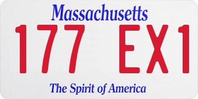 MA license plate 177EX1