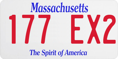 MA license plate 177EX2