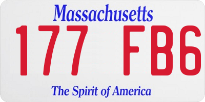 MA license plate 177FB6
