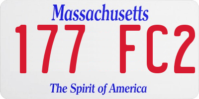 MA license plate 177FC2