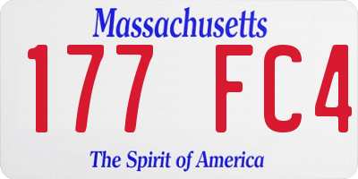 MA license plate 177FC4