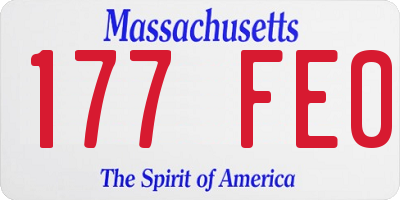 MA license plate 177FE0