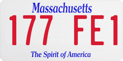 MA license plate 177FE1