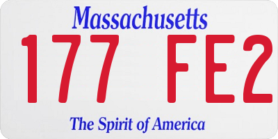 MA license plate 177FE2