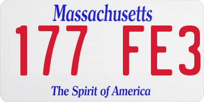MA license plate 177FE3