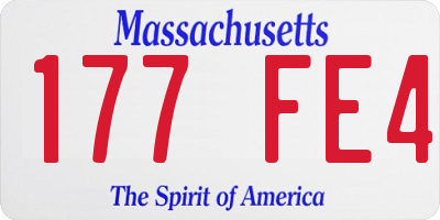 MA license plate 177FE4