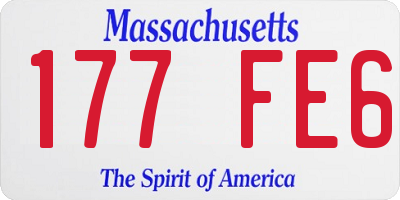 MA license plate 177FE6