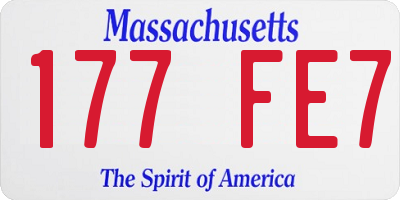 MA license plate 177FE7