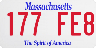 MA license plate 177FE8