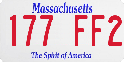 MA license plate 177FF2