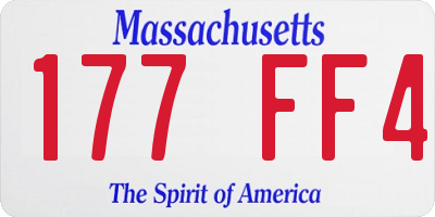 MA license plate 177FF4